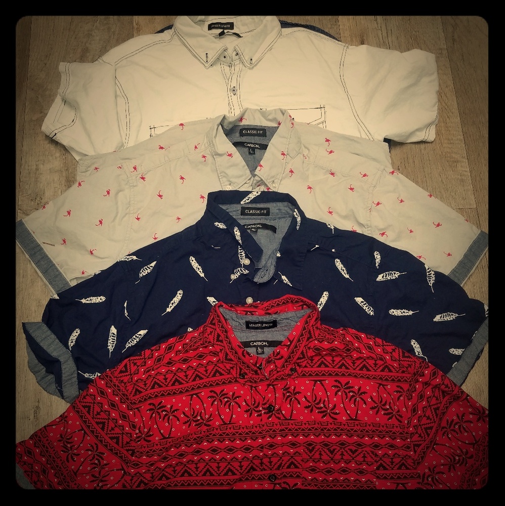 4 Carbon Button Down Shirts